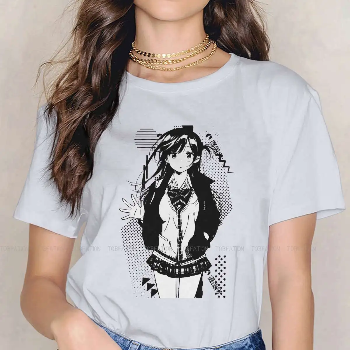 

Rent A Girlfriend TShirt for Woman Girl Kanojo Soft Sweatshirts T Shirt 4XL Trendy Loose