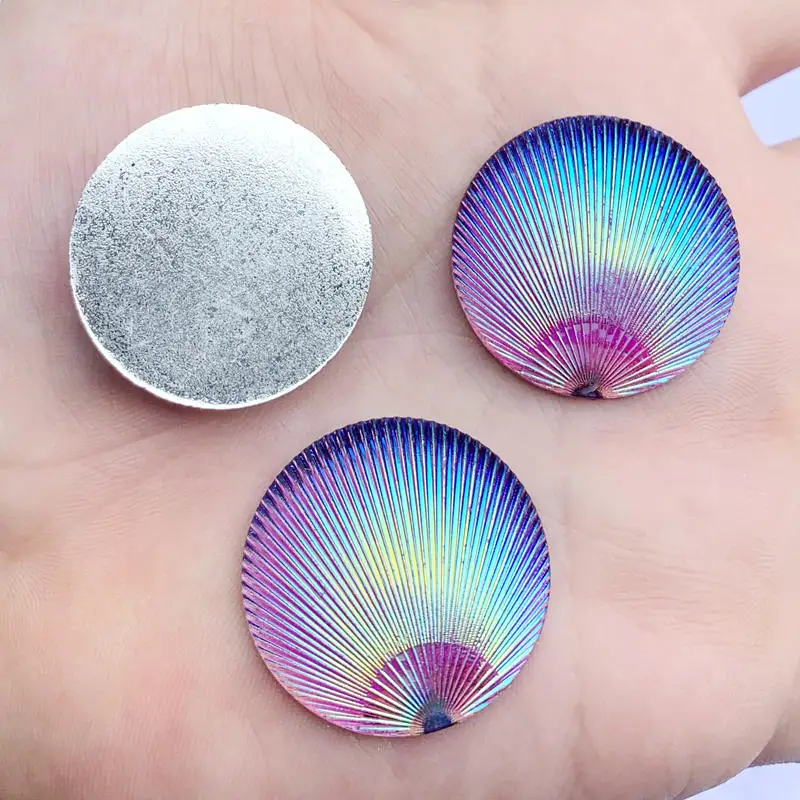 6 шт./лот 30 мм Сердце и круглый корпус AB Reisn Rhinestone Crystal для DIY Strass свадебное