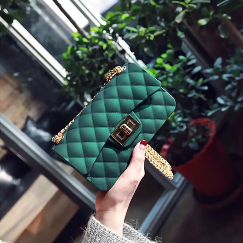 Новая сумка через плечо с ромбовидным узором в Корейском стиле диагональная