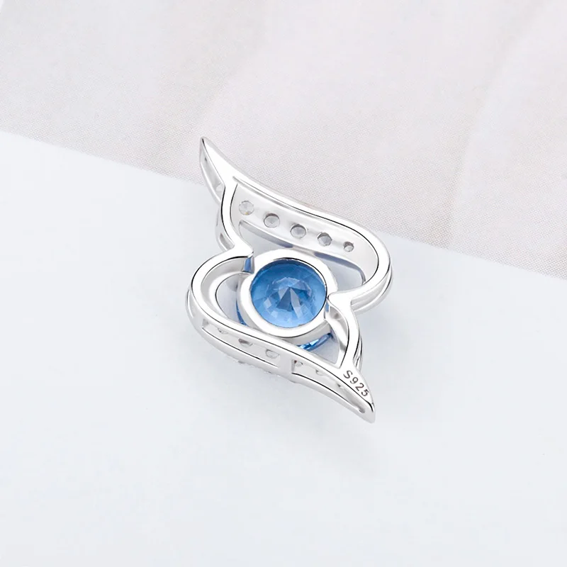 LGSY Изящные ювелирные изделия подвеска с синими кристаллами подвески из