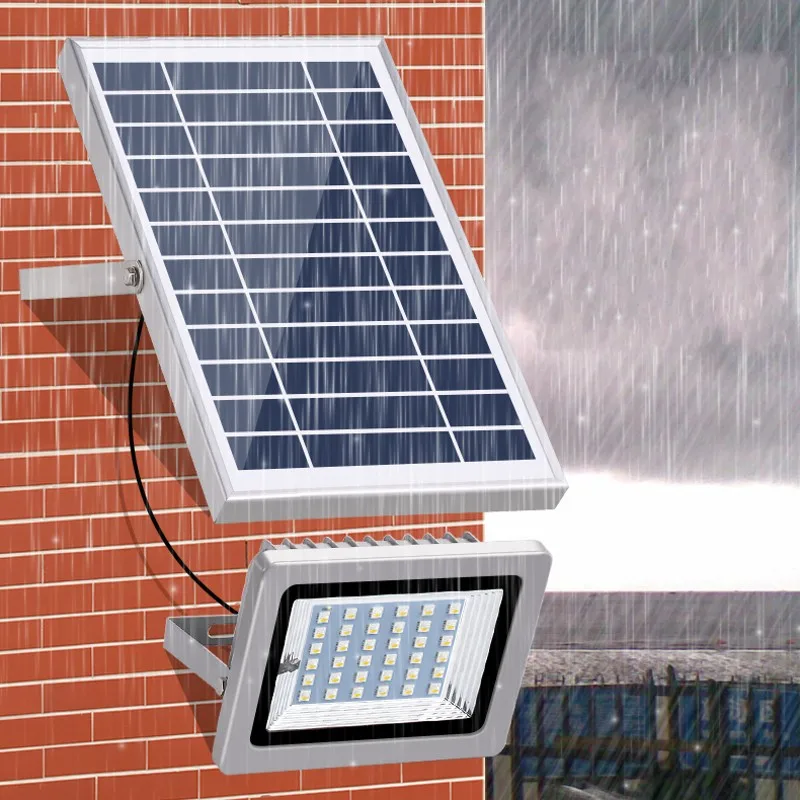 

1pc Waterproof Solar Powered LED Flood Light 36LEDS Spotlight Solar Floodlights with Remote Control for Garden Road Pathway Lamp
