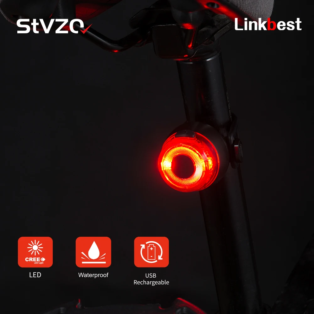 

Linkbest Cycling Tail Light Electric Bike LED Rear Light Safety Compact Super Bright Bicycle Lamp Sivzo Waterproof Accessorie