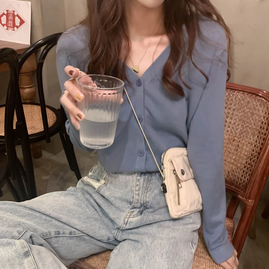 

2021 Autumn Winte Sweater Women Tops Knitted Pullover Korean Style Cardigan Soft Warm Pull Thick Outwear