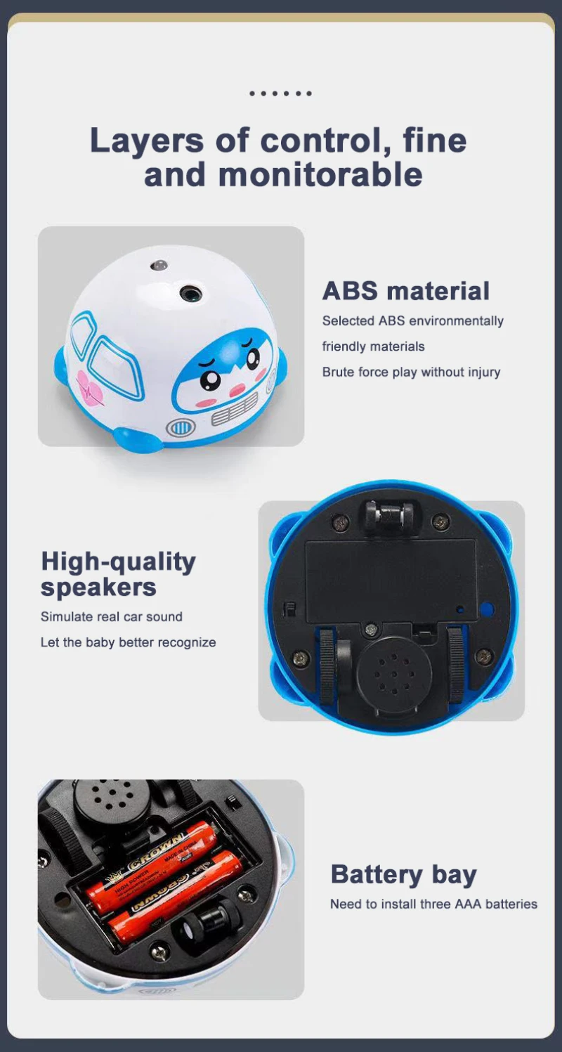 

Smart Sensor Cartoon Car Gesture Sensor Obstacle Avoidance Press Mode Tap To Emit Flashing Lights Electric Car Dropshipping