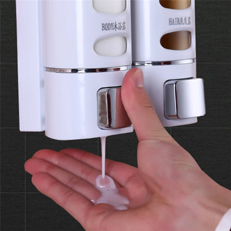 

Диспенсер для жидкого мыла, 400 мл, 800 мл, одинарный и двойной, настенный, для ванной, кухни, пластиковый дозатор с насосом, прочный