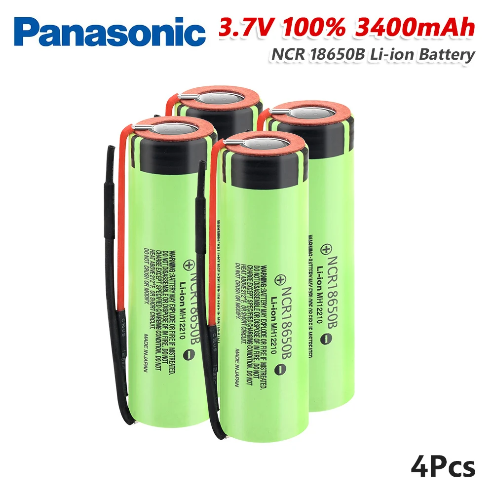 Panasonic 1/2/4/6/8/10x Перезаряжаемые 3 7 v NCR18650B Батарея 20A 3400mAh литий ионный NCR 18650B