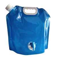 home outdoor folding portable water bag with faucet car water storage bag bucket emergency water bag sports riding bottle