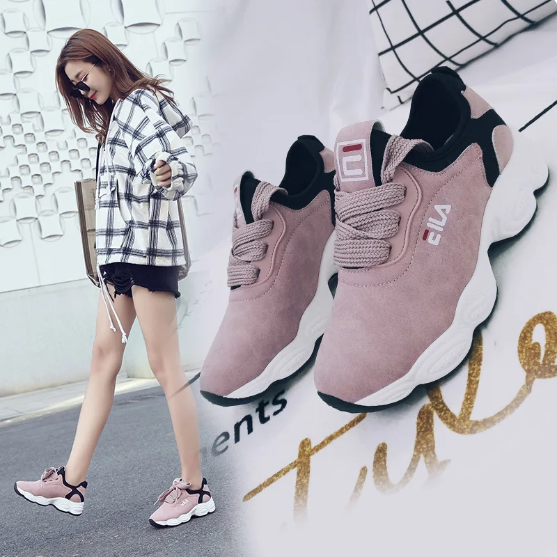 Спортивная обувь для женщин Новинка 2019 года Повседневная в Корейском стиле