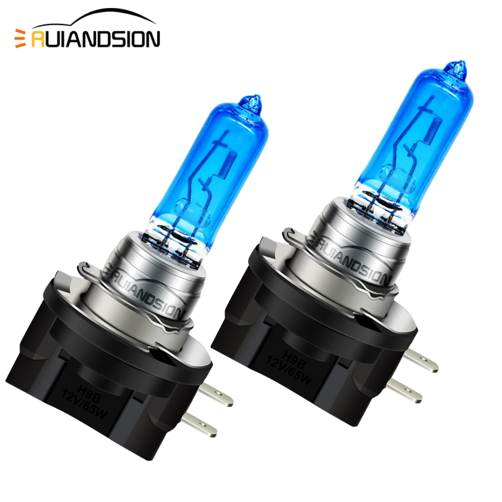 RUIANDSION 2X H8B H9B H11B 35W Car Halogen Headlight Driving Light 4300K Yellow AUTO Motorcycle Filament Bulb Motorbike Headlamp