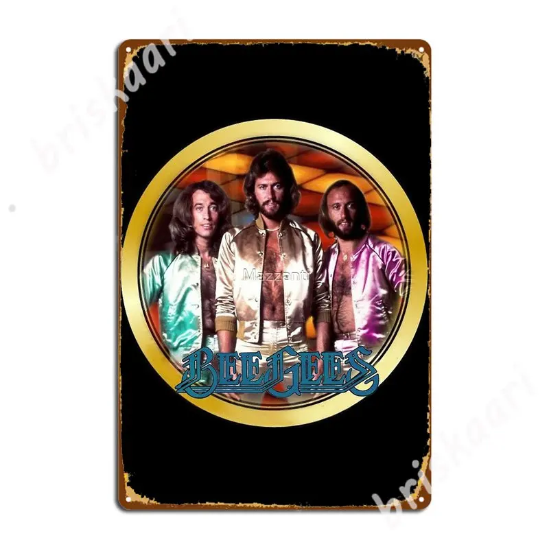 

Vintage 1970'S Bee Gees Custom Metal Signs Cinema Garage Mural create Mural Painting Tin sign Posters