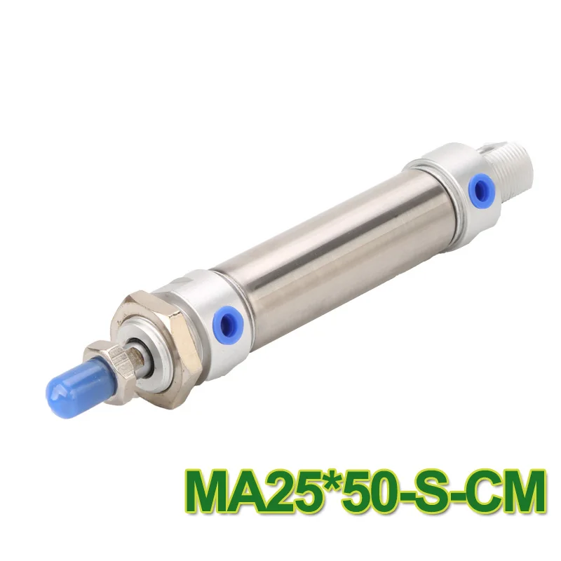 

MA25 * 50-S-CM MA серии 25 мм диаметр 50 мм ход нержавеющая сталь мини воздушный цилиндр высокого качества пневматический цилиндр MA25-50