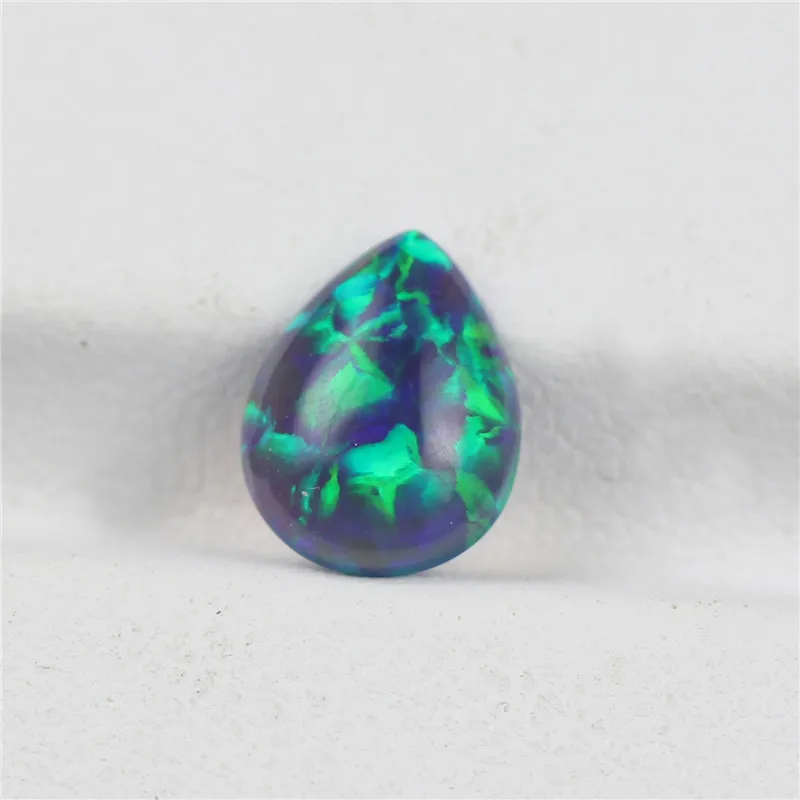 Синие опаловые каменные бусины из драгоценных камней в форме груши свисающая