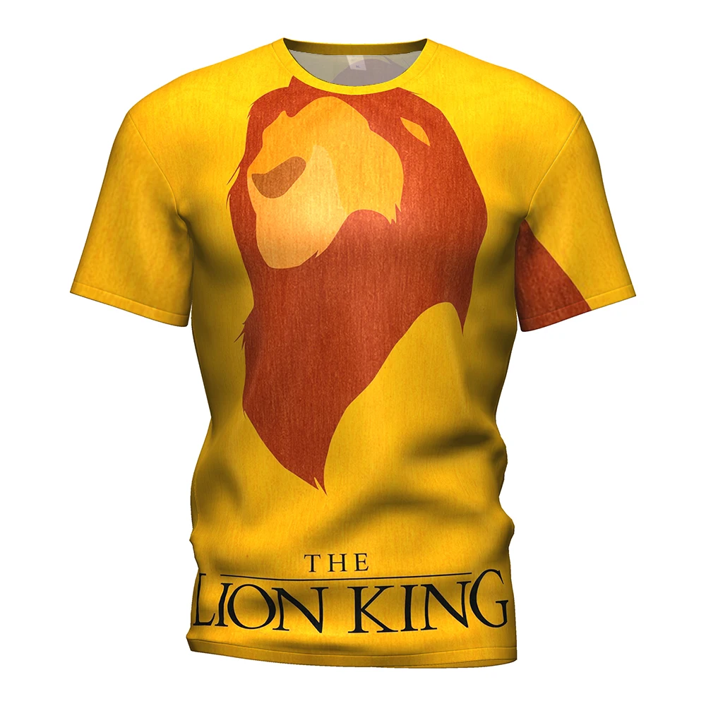 2019 Лето Король Лев Мужская 3D футболка/женщина уличная Simba футболка аниме Унисекс