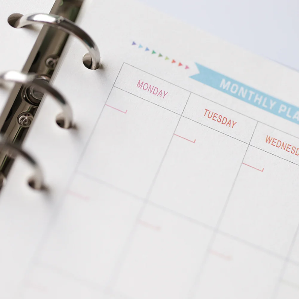 

40 Sheets A6 Size 6-Hole Paper Refills For Notebook Planner Journal Dairy (Grid)