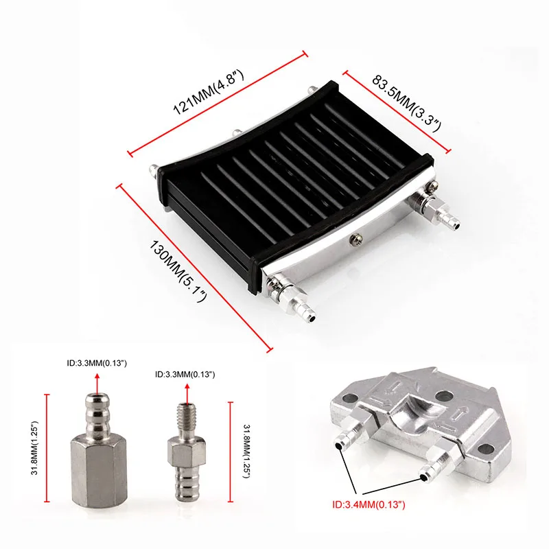 Универсальный Радиатор охлаждения двигателя мотоцикла с ЧПУ для 125cc 140cc 150cc ATV PIT PRO