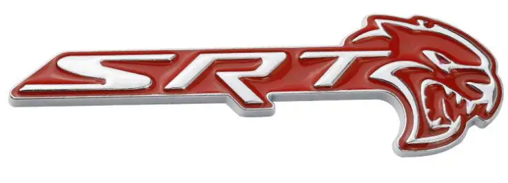 red and silver Для Dodge Challeng хром SRT 3D Металлическая Автомобильная боковая эмблема наклейка задний багажник эмблемы Стайлинг автомобиля Наклейка - Название цвета: red and silver