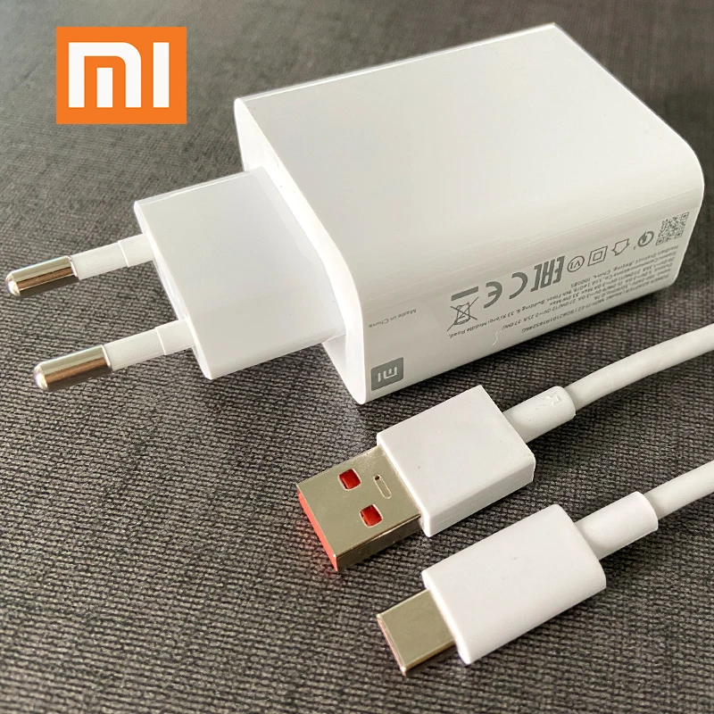 Зарядное устройство XIAOMI 33 Вт с европейской вилкой QC 4 0 турбозарядный адаптер 5A
