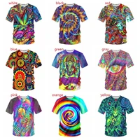 3d new fashion menwomen t shirt colorful trippy printed summer o neck daily casual funny t shirt