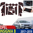 Противоскользящий резиновый коврик для подстаканника, дверной паз, коврик для Opel Insignia B 2017  2019 OPC GSI Vauxhall Holden, аксессуары для командора, наклейка