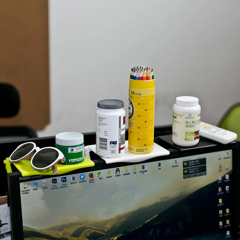 1 шт. офисная стойка для хранения зажим компьютерный экран стол органайзер офиса