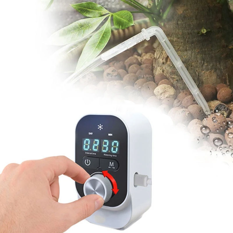 

Automatic Drip Irrigation Kit,Mini Size Big Power Houseplants Self Watering System with Interval Programmable Timer