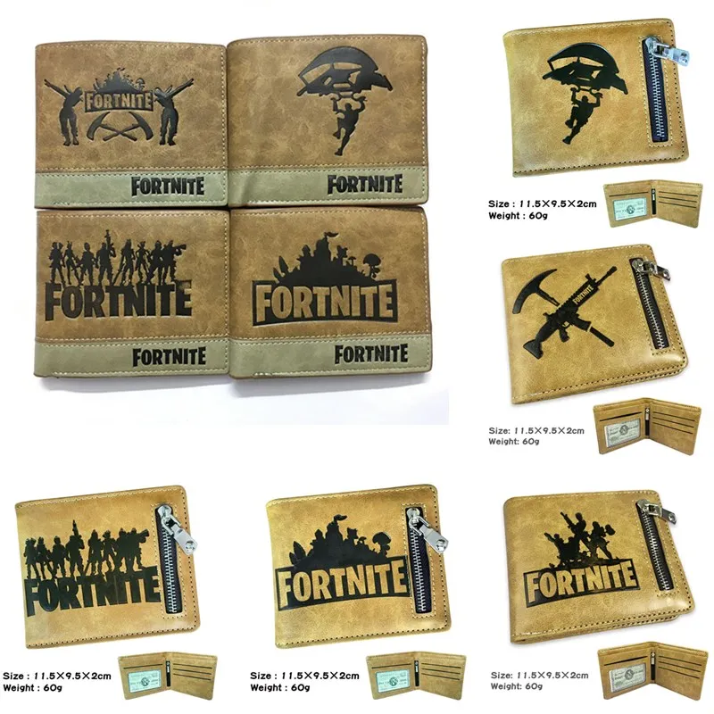 

Fortnite Game Wallet Student PU Leather Embossed Short Student Wallet Work Card Case Fashion Practical Wallets Wild Coin Purse