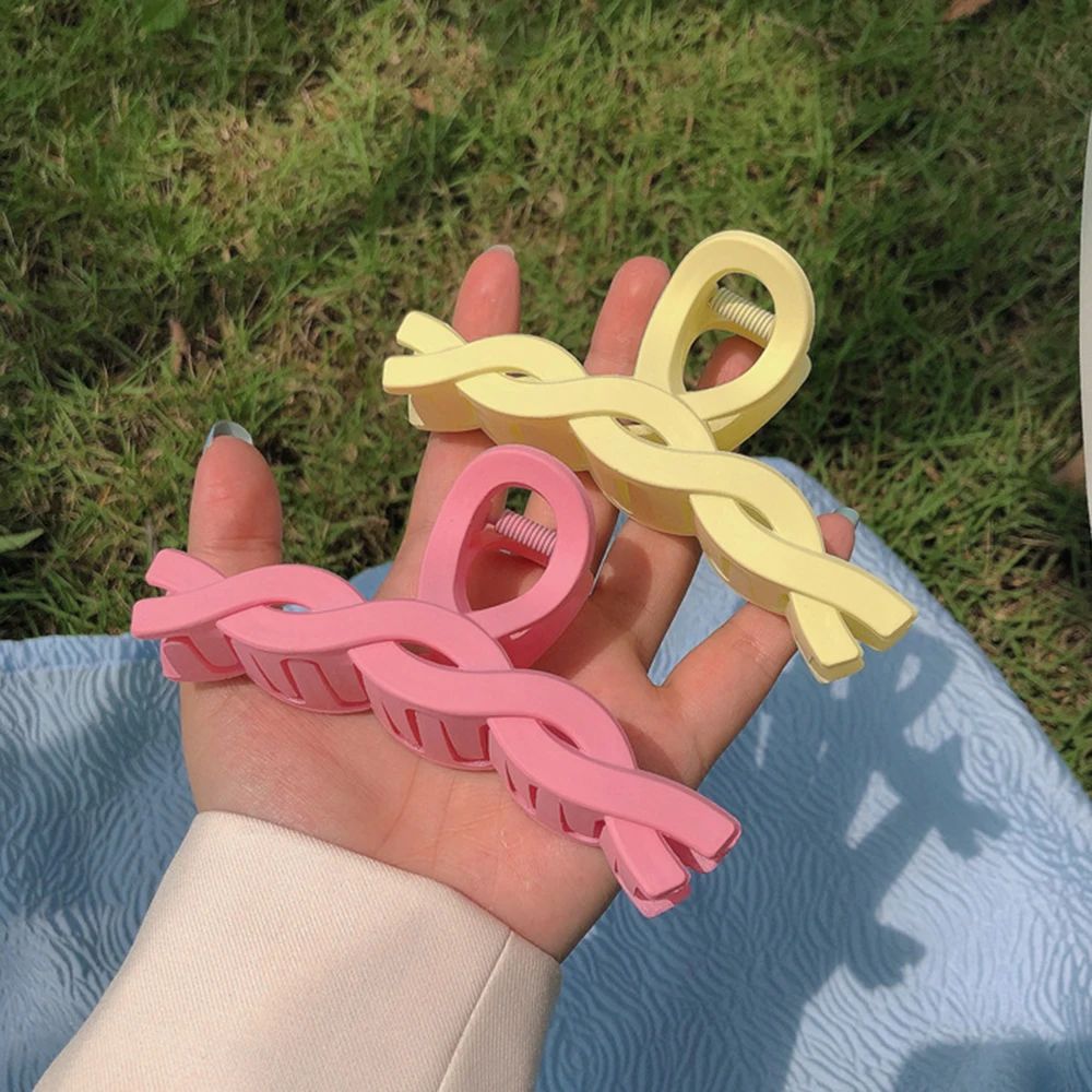 Новые заколки для волос женщин жесткие Красочные из смолы большого размера крабы