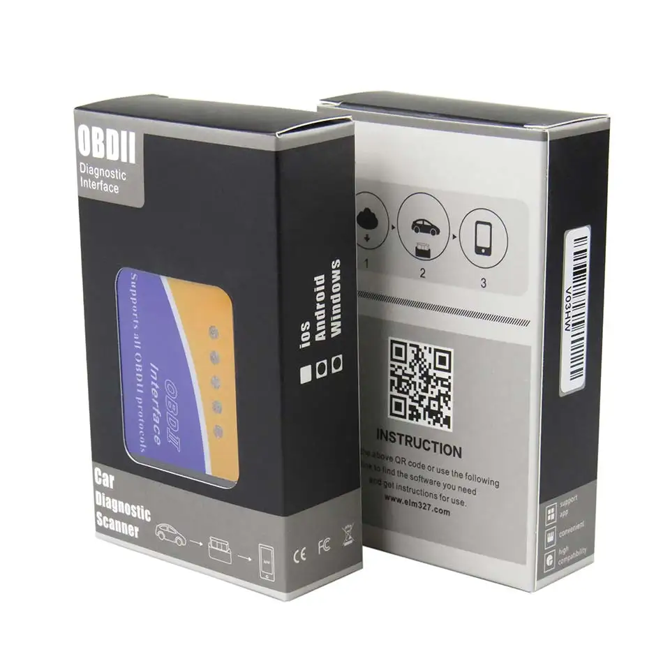Фото Bluetooth OBD2 ELM327 V1.5 Автомобильный диагностический сканер для Android ELM 327 V 1.5 OBD 2 Автоматический считыватель кодов OBDII Диагностические инструменты №3