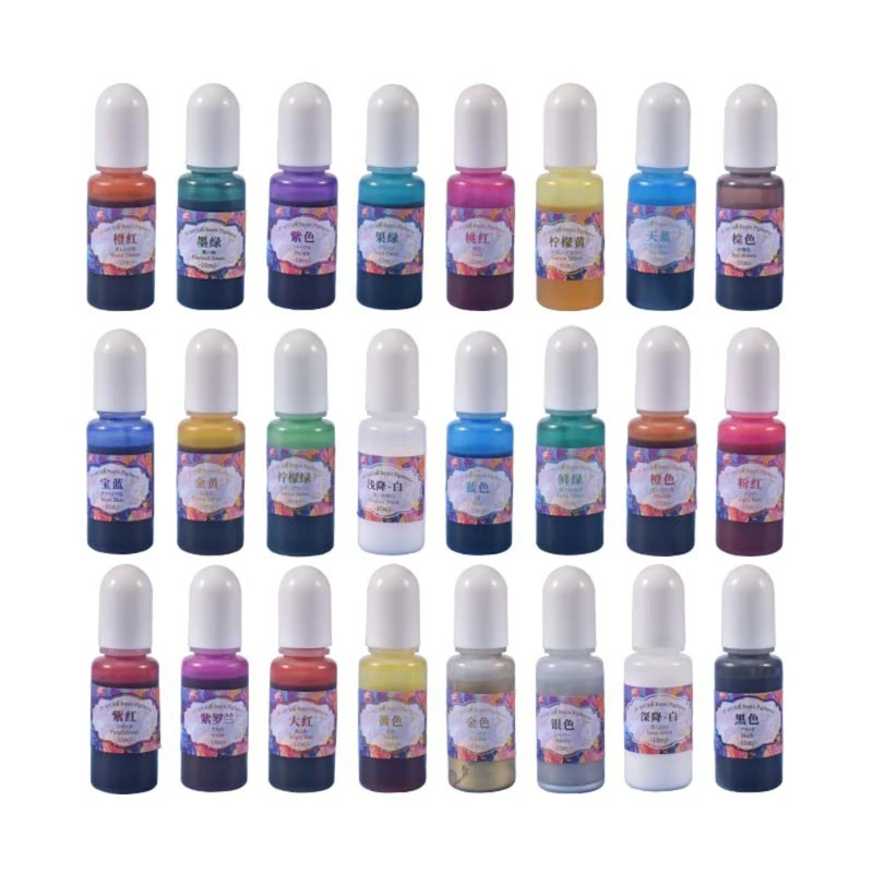 

24 Colors Resin Epoxy Pigment Liquid Colorant Dye Ink Diffusion DIY Art Crafts Jewelry Making Accessories