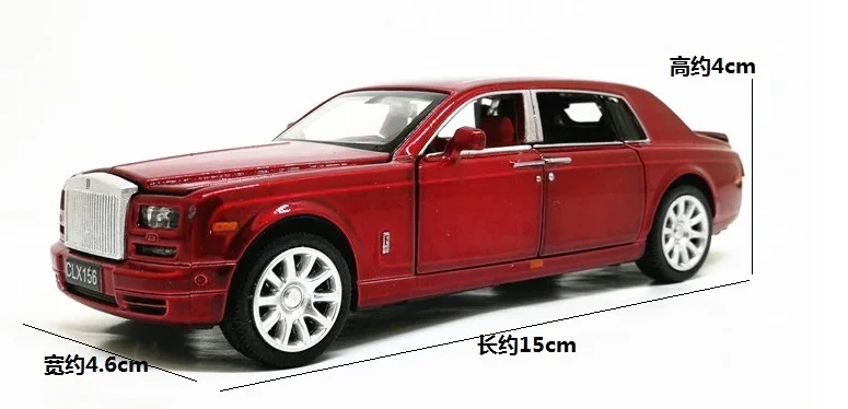 1:32 шкала Rolls Royce сплав литой под давлением металлический автомобиль-модель звуковой светильник Вытяните назад SUV 6 дверей можно открыть автомобиль-коллекция