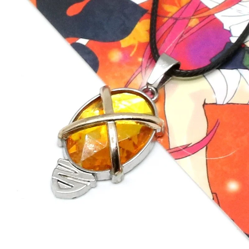 1 Pcs Hot Anime Cosmicjhor Alastor Shana Cosplay Necklaces Shakugan No Shana Gem Stone Pendant Rope Chain Necklace Toys Gifts images - 6