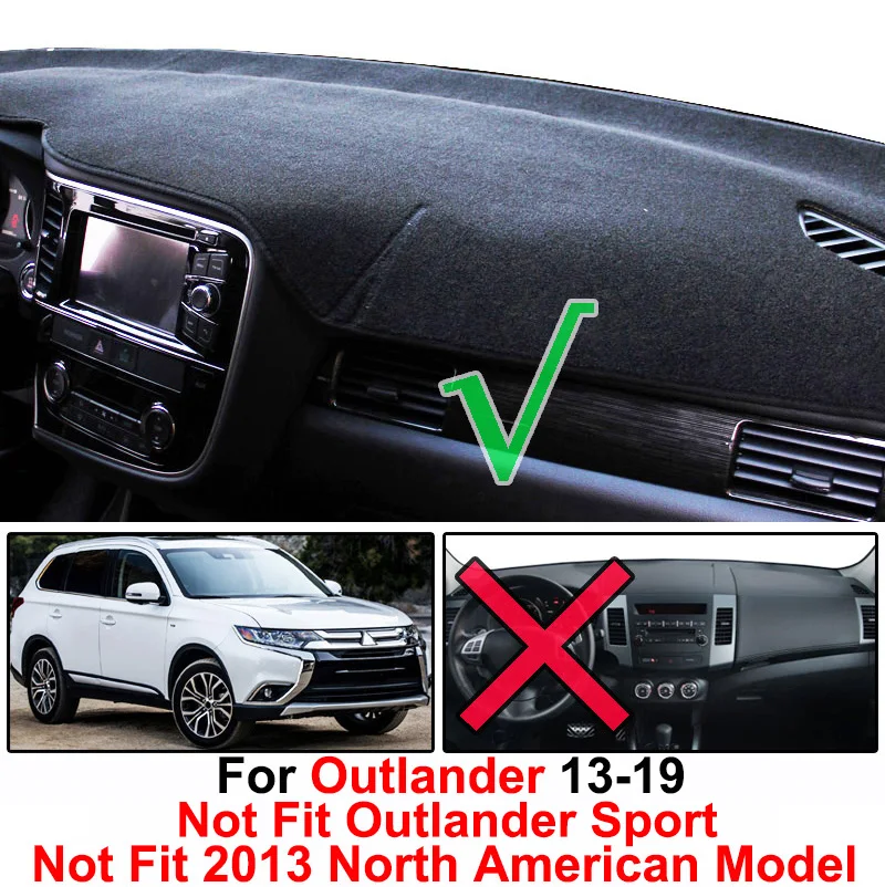 Крышка приборной панели для Mitsubishi Outlander 2013 2019 Dashmat Dash Mat Board Cover Pad Sun Shade Carpet Car