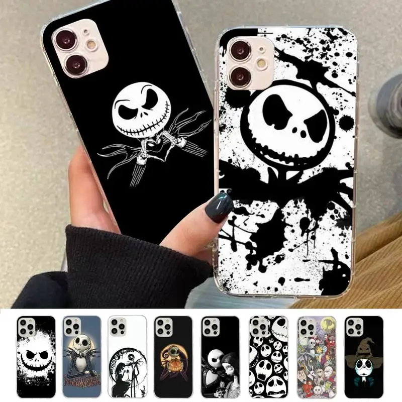 Популярный модный чехол для телефона Jack-skellington iPhone 11 12 13 mini pro XS MAX 8 7 6 6S Plus X 5S SE 2020 XR -