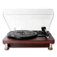 portable retro dust cover gramophone audio portable vinyl record player bluetooth speaker ruby phono output wireless speakers