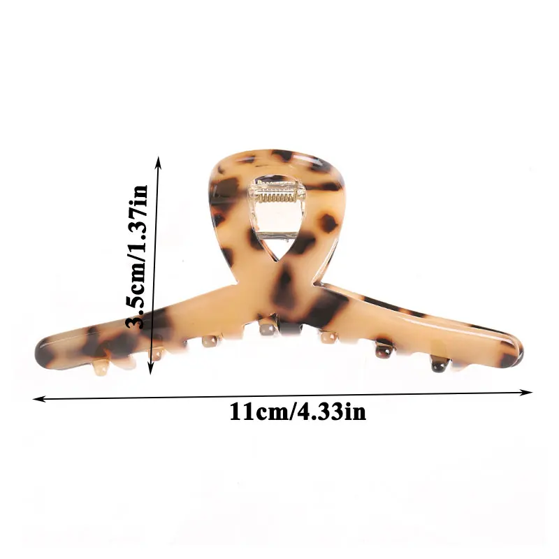 

Fashion Marble Leopard Print Acrylic Hair Claws Clip Clamps Geometric Cross Hairpins Women Girls Hair Clip For Hair Accessories