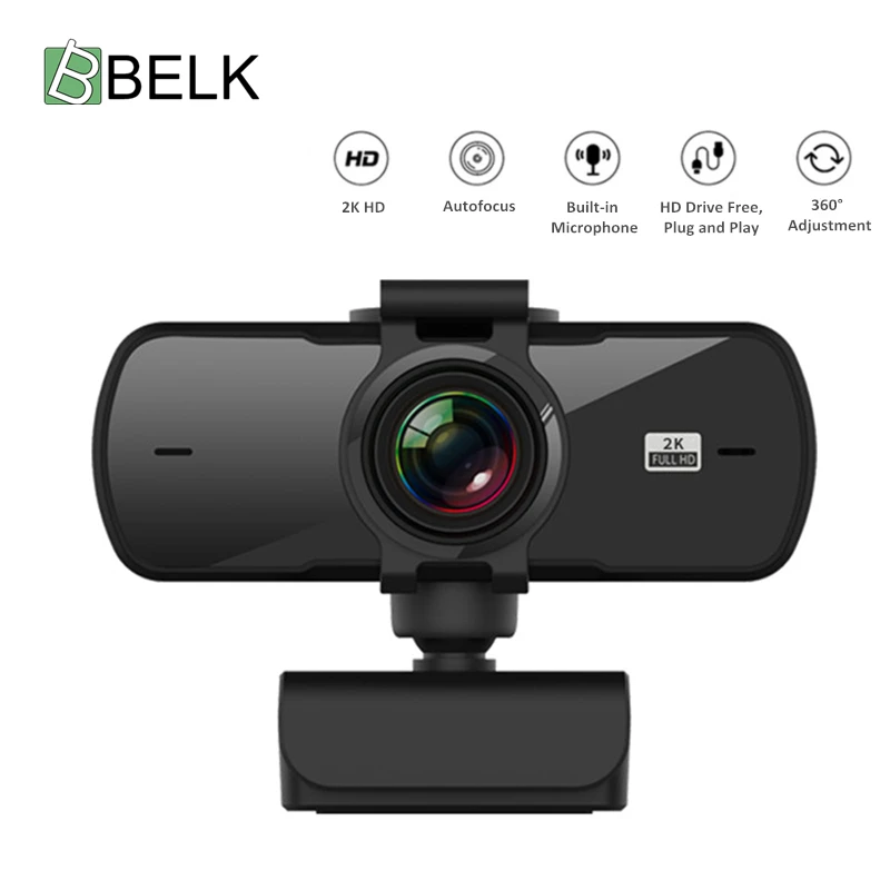 Веб-камера 2K с микрофоном свободный доступ к компьютеру для прямых трансляций