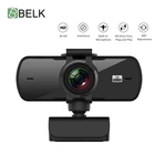 Веб-камера 2K с микрофоном, свободный доступ к компьютеру, для прямых трансляций, видеозвонков, конференций, работы, веб-ПК
