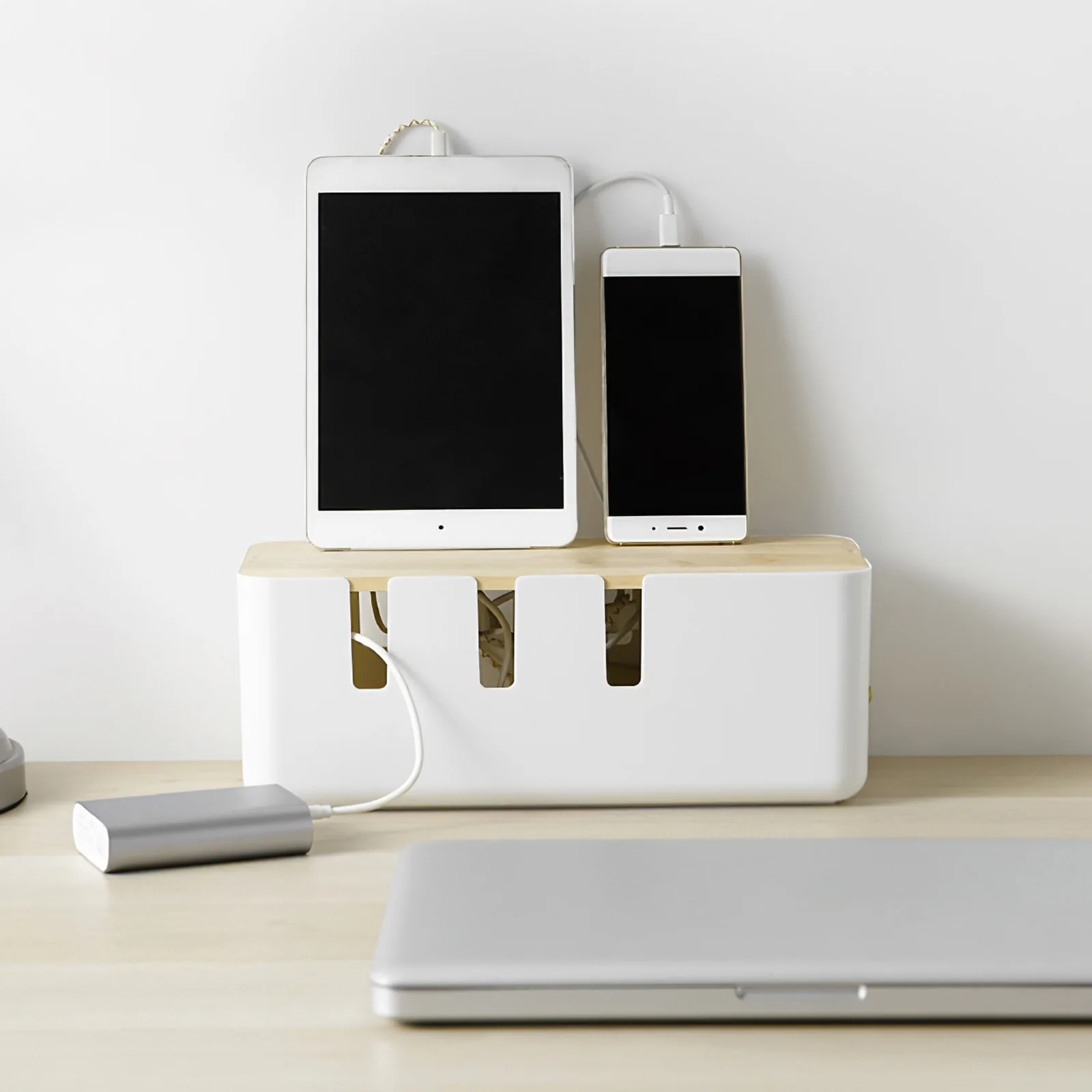 

Widely Used Desktop Cable Storage Case Cable Management Box Household Cord Holder with Lid Livingroom Bedroom Cable Storage Box