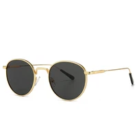 kammpt 2021retro sunglasses round shape menwomen classic metal frame glasses vintage high quality eyewear outdoor uv400