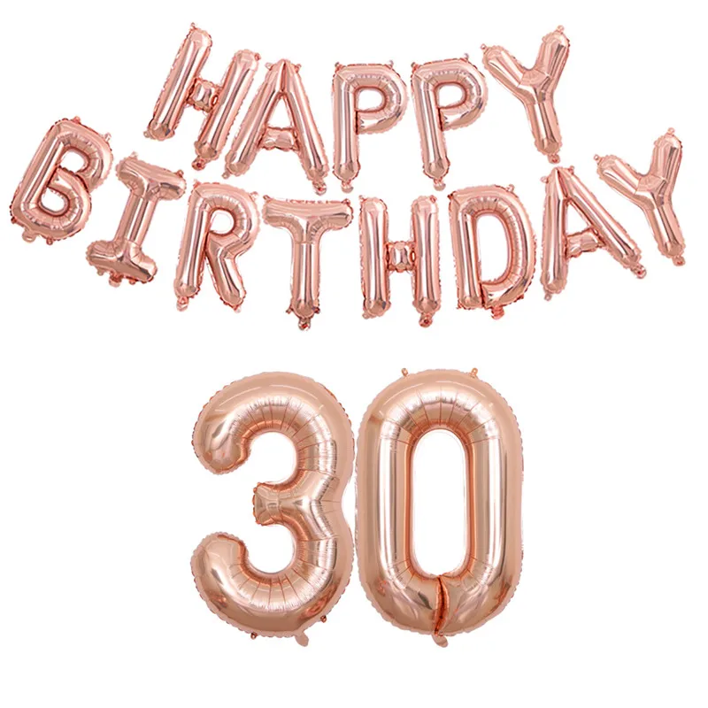 30 birthday 18-ой футбол вечерние воздушные шары Золотая Корона шампанское виски фольга шары с днем рождения украшения для взрослых шар Декор - Цвет: 30 birthday