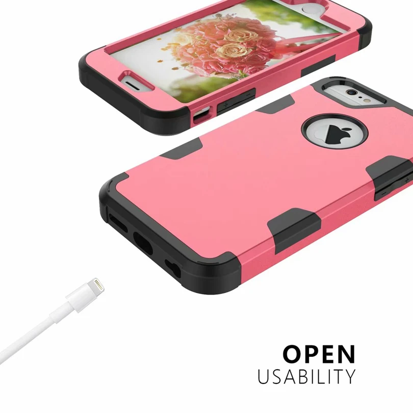 Комбинированный противоударный силиконовый чехол для iPhone 6S / 6 4 7 дюйма 8 Plus X Xs |