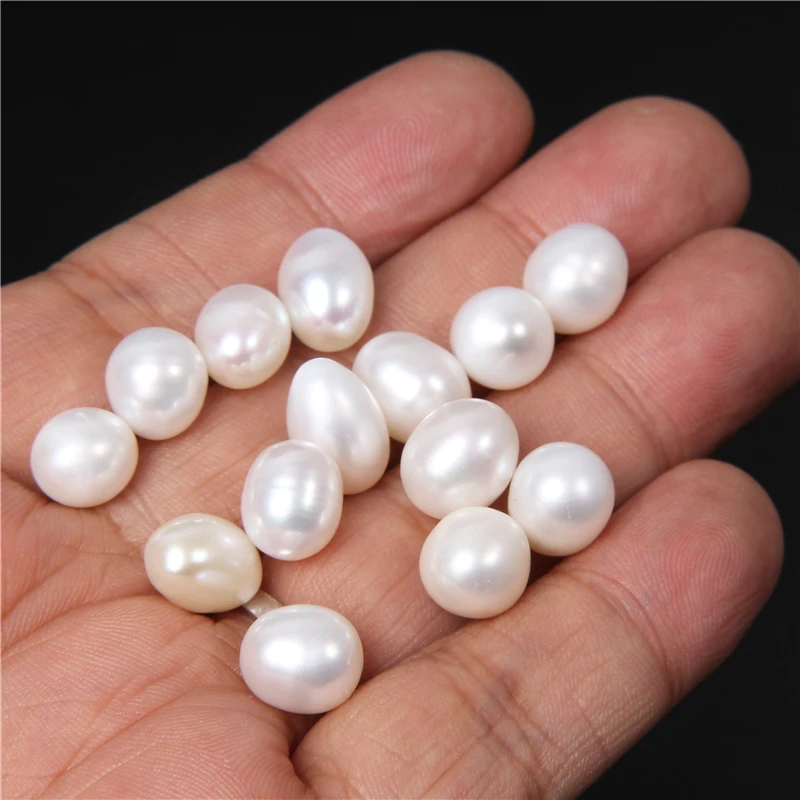 9*10 мм без отверстия натуральный жемчуг бусины в форме капли овальные большие