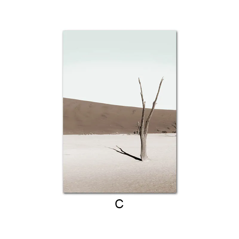 

Woman Desert Landscape Canvas Poster Wall Art Print Painting Nordic Style Wall Picture Living Home Room Decor Canvas Painting