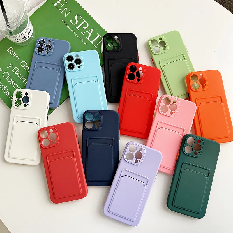 breakpoint phone case for iphone 13 pro max xr xs x card slot for mobile photo card 7 8 plus 11 12 iphone12 13 mini pocket cover free global shipping