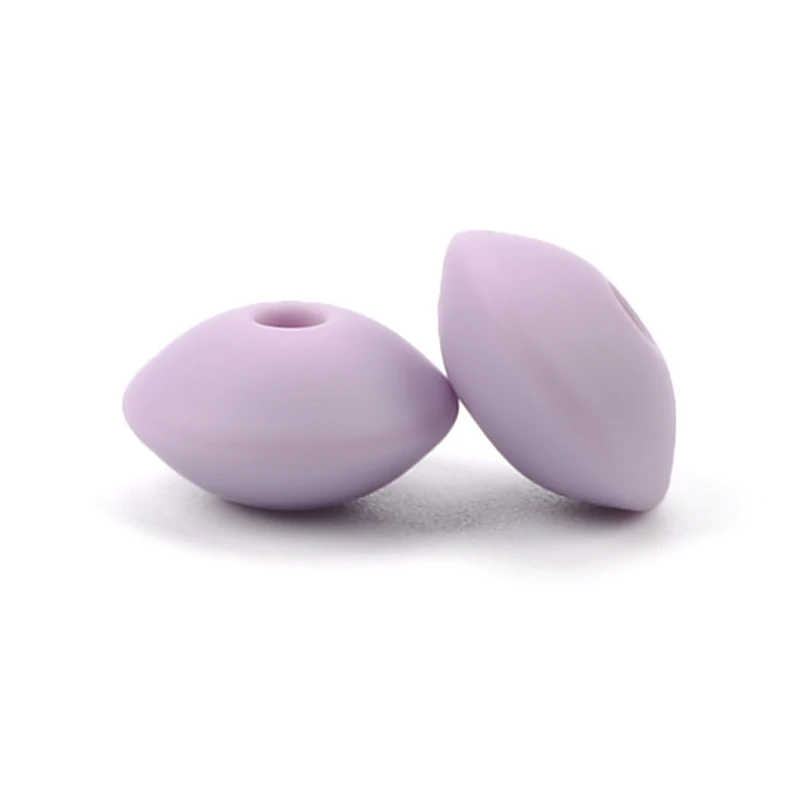 lavender fog LOFCA 200 шт./лот силиконовые чечевицы 12 мм свободные Детские Прорезыватели BPA бесплатно DIY бусины для прорезывания зубов ожерелье соска цепь - Цвет: lavender fog