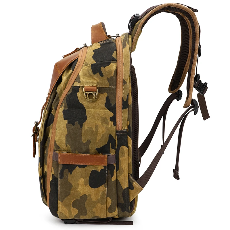 outdoor camouflage travel hiking rucksack waterpoof canvas mens tactical camo camouflage military camera backpack for travel free global shipping