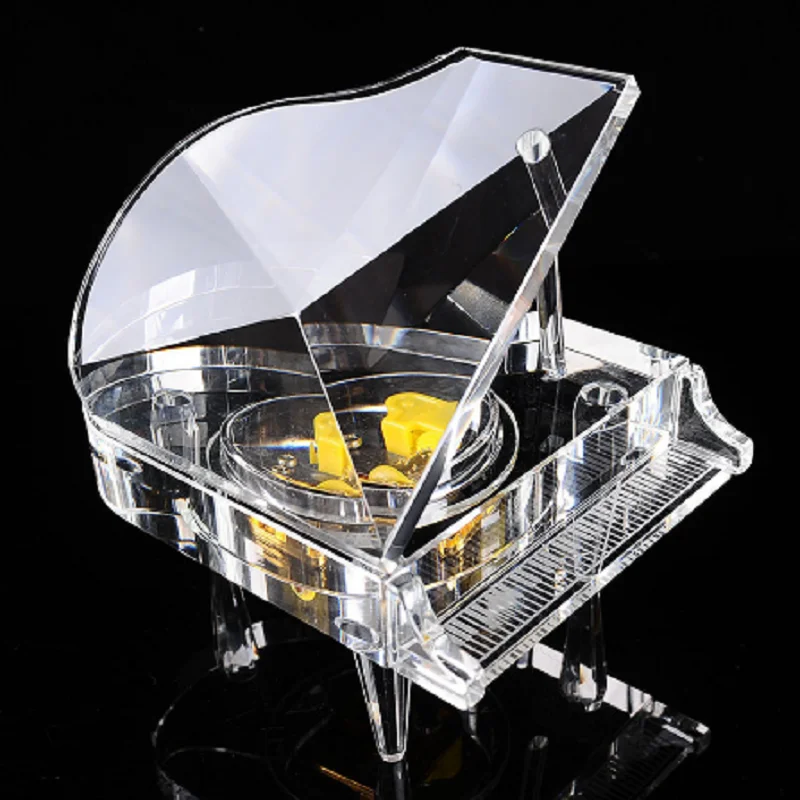 Роскошная хрустальная Музыкальная шкатулка-пианино ручной работы стеклянные