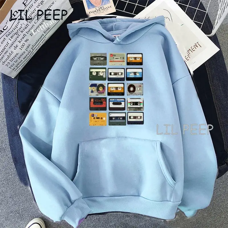 

Old Skool 80's Women Fleece Hoodie Sweatshirts Winter Fashion 2021 Oversize Ladies Pullovers Warm Pocket Hooded Vintage Clothes