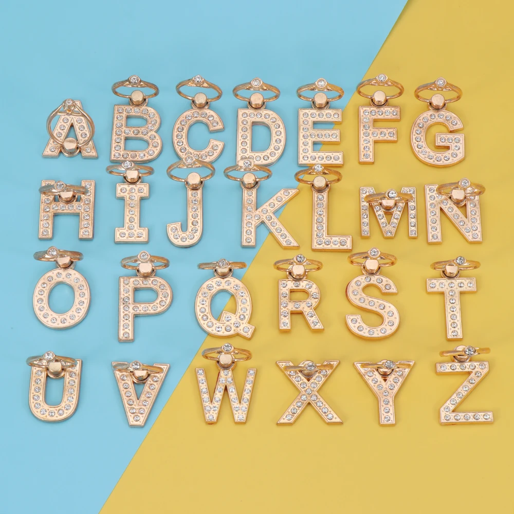 Металлическая подставка для смартфона с кольцом на палец и надписью