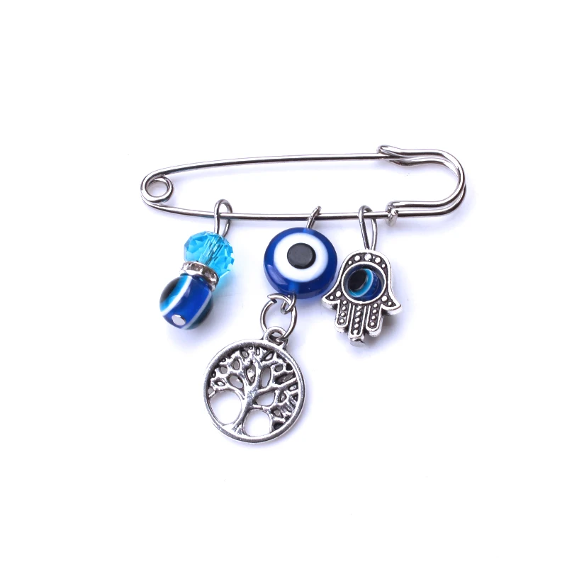 Повезло с клипсами Дурной глаз Брошь Древо жизни животных хамса руки подвески